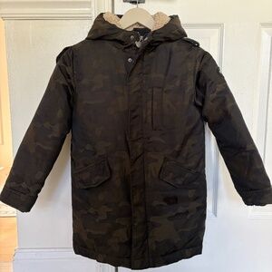 Appaman camo duck down parka jacket